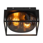 Nordlux Griffin Ceiling Light Aluminium Black | Suitable for E27