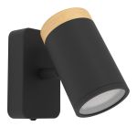 Eglo Wall Light Consuma Black, Brown | Suitable for GU10