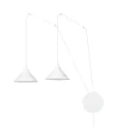 Emibig Pendant Abramo Steel White | Suitable for 2x E27 - Max 15W